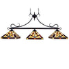 CHLOE Lighting VINCENT Mission Tiffany-Style 3 Light Island Pendant 47" Wide