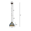 CHLOE Lighting SUNNIVA Dragonfly Tiffany-Style 1 Light Mini-Pendant 8’’ Wide CHL-CH3T524BD08-DP1