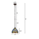 CHLOE Lighting SUNNIVA Dragonfly Tiffany-Style 1 Light Mini-Pendant 8’’ Wide CHL-CH3T524BD08-DP1
