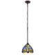 CHLOE Lighting SUNNIVA Dragonfly Tiffany-Style 1 Light Mini-Pendant 8" Wide