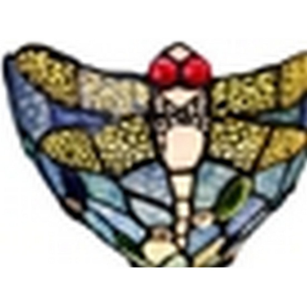 CHLOE Lighting SUNNIVA Dragonfly Tiffany-Style Dark Bronze 1 Light Wall Sconce 8’’ Wide CHL-CH3T524BD08-WS1