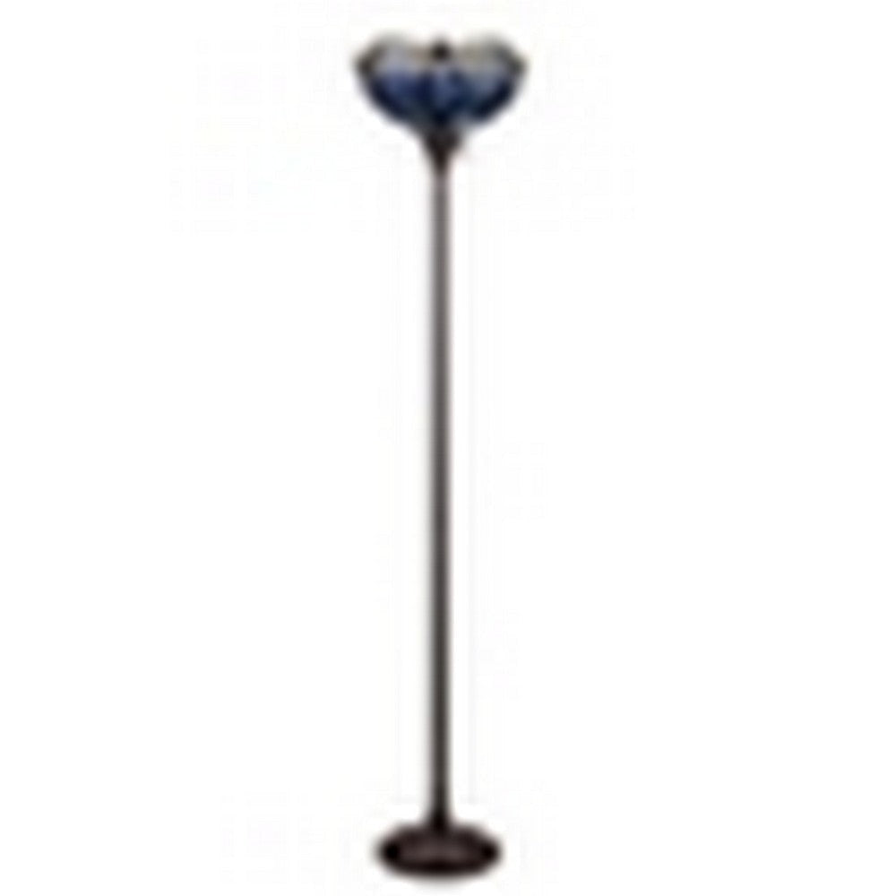 CHLOE Lighting SUNNIVA Dragonfly-Style Dark Bronze 1 Light Torchiere Floor Lamp 14’’ Wide CHL-CH3T524BD14-TF1