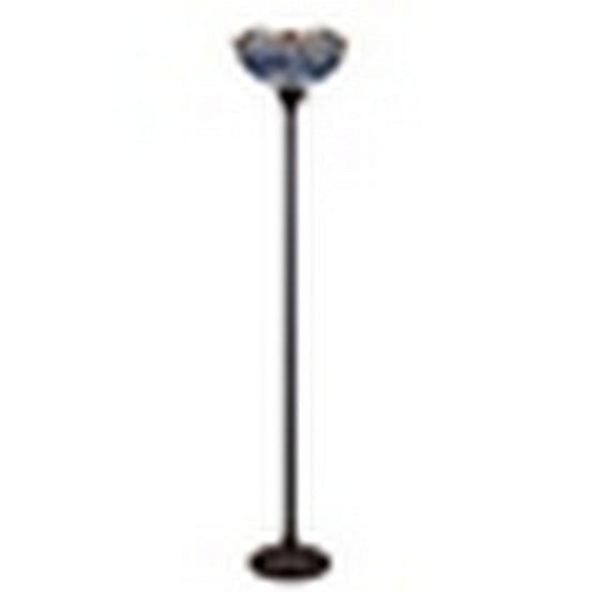 CHLOE Lighting SUNNIVA Dragonfly-Style Dark Bronze 1 Light Torchiere Floor Lamp 14" Wide