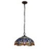 CHLOE Lighting SUNNIVA Dragonfly Tiffany-Style Dark Bronze 3 Light Ceiling Pendant 18’’ Wide CHL-CH3T524BD18-DP3