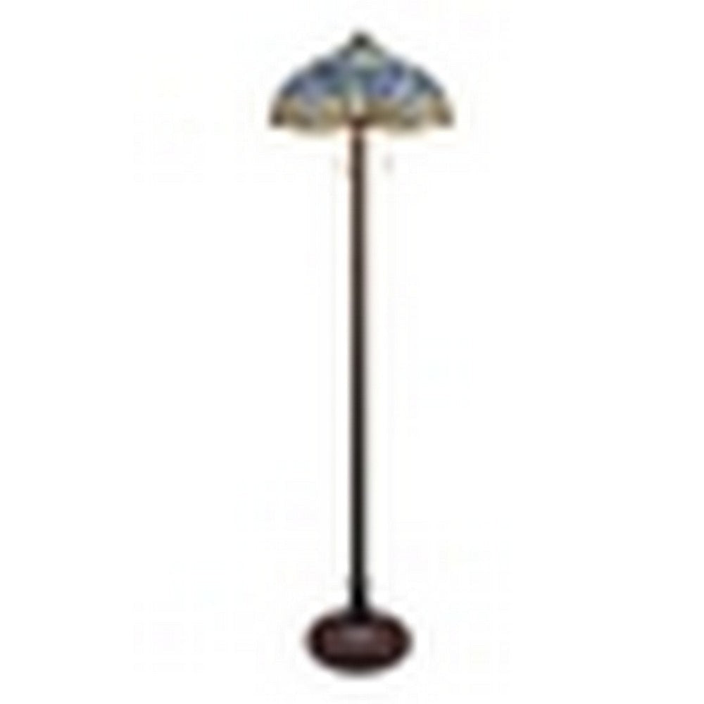 CHLOE Lighting SUNNIVA Dragonfly-Style Dark Bronze 3 Light Floor Lamp 18" Wide