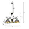 CHLOE Lighting SUNNIVA Dragonfly Tiffany-Style 3 Light Chandelier 25’’ Wide CHL-CH3T524BD25-DD3