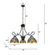 CHLOE Lighting SUNNIVA Dragonfly Tiffany-Style 3 Light Chandelier 25’’ Wide CHL-CH3T524BD25-DD3