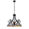 CHLOE Lighting SUNNIVA Dragonfly Tiffany-Style Dark Bronze 5 Light Chandelier 25" Wide