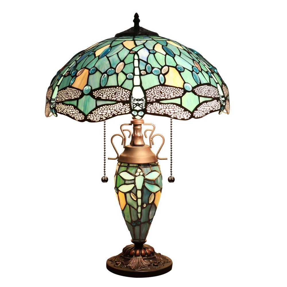 CH3T524GD16-DT3 Dark Bronze Double Lit Table Lamp