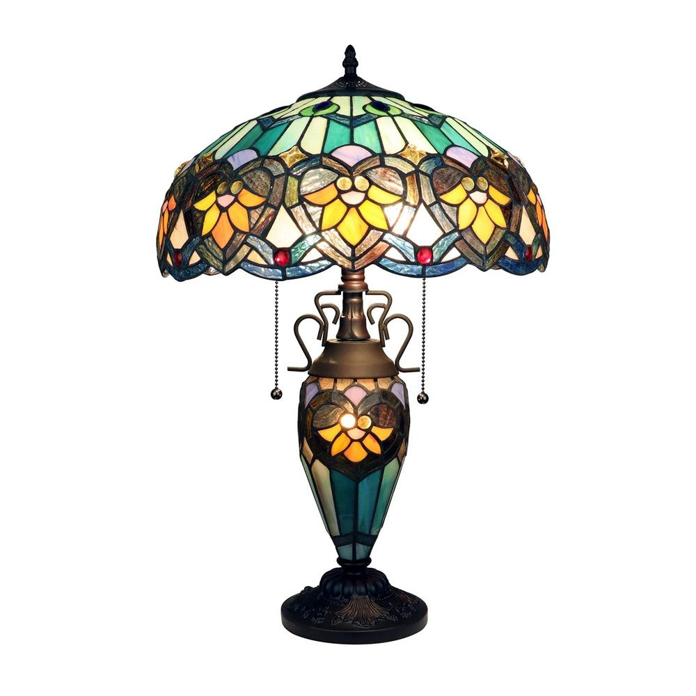 CH3T576GV16-DT3 Dark Bronze Double Lit Table Lamp