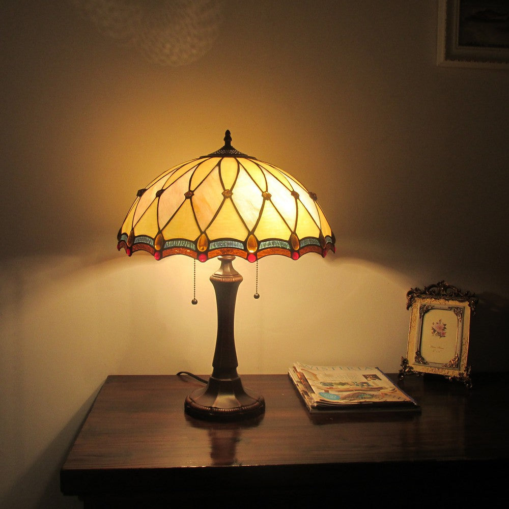 Lighting JOSEPHINE Tiffany-style 2 Light Victorian Table Lamp 16’’ Shade CHL-CH3T768AV16-TL2
