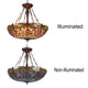 ANISOPTERA PURITY Tiffany-style Dragonfly Antique Bronze 4 light Dark Ceiling Pendant 28’’ Wide CHL-CH3T825BD28-UP4