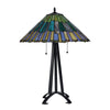 Lighting LANDRY Tiffany-style 3 Light Geometric Table Lamp 20’’ Shade CHL-CH3T924GG20-TL3