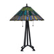 Lighting LANDRY Tiffany-style 3 Light Geometric Table Lamp 20’’ Shade CHL-CH3T924GG20-TL3
