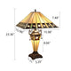 CH3T993MA16-DT3 Blackish Bronze Double Lit Table Lamp