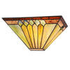 CHLOE Lighting GRAHAM Tiffany-style 1 Light Mission Indoor Wall Sconce 12" Wide