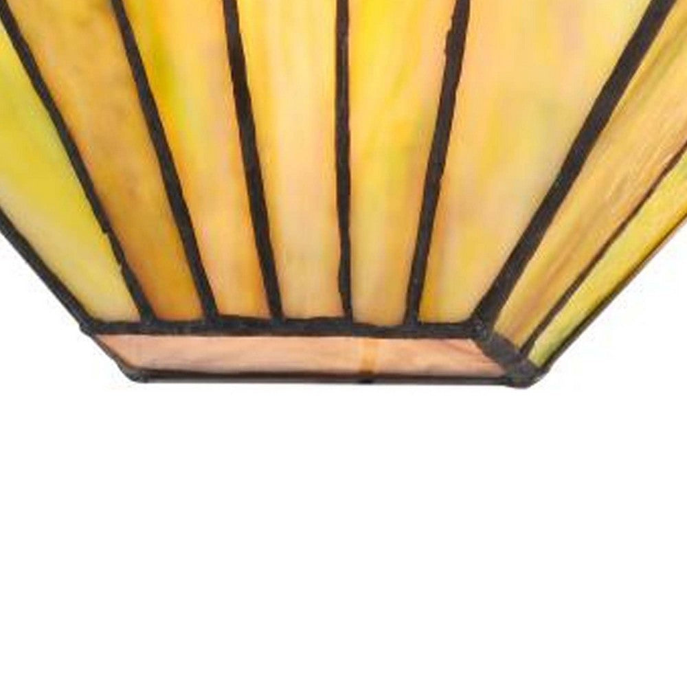 CHLOE Lighting GRAHAM Tiffany-style 1 Light Mission Indoor Wall Sconce 12’’ Wide CHL-CH3T994BG12-WS1