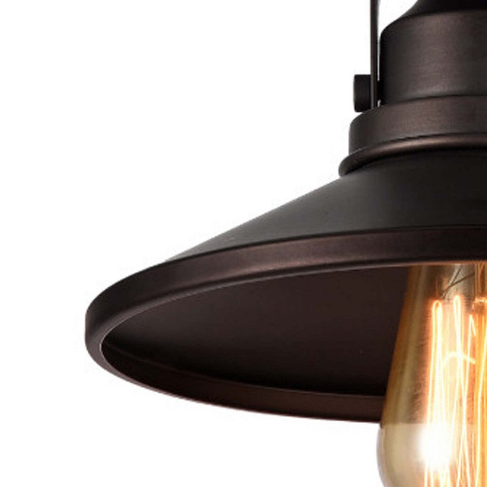 9 Inches Industrial Style Round Metal Shade Ceiling Fixture Bronze CHL-CH54050RB09-SF1