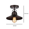 9 Inches Industrial Style Round Metal Shade Ceiling Fixture Bronze CHL-CH54050RB09-SF1