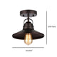 9 Inches Industrial Style Round Metal Shade Ceiling Fixture Bronze CHL-CH54050RB09-SF1