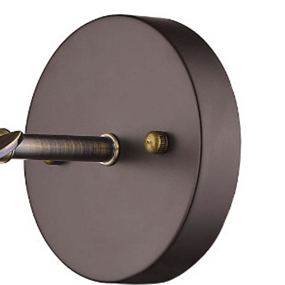 60 Watt Bulb Open Design Metal Frame Wall Sconce Bronze CHL-CH57042RB04-WS1