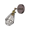 60 Watt Bulb Open Design Metal Frame Wall Sconce, Bronze