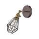60 Watt Bulb Open Design Metal Frame Wall Sconce, Bronze