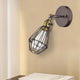 60 Watt Bulb Open Design Metal Frame Wall Sconce, Bronze