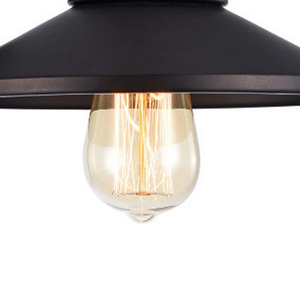 9 Inches Industrial Round Metal Shade Wall Sconce Bronze CHL-CH57050RB09-WS1