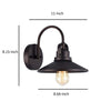9 Inches Industrial Round Metal Shade Wall Sconce Bronze CHL-CH57050RB09-WS1