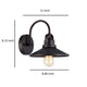 9 Inches Industrial Round Metal Shade Wall Sconce Bronze CHL-CH57050RB09-WS1