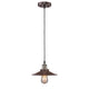 60 Watt Bulb Metal Shade Pendant Light with Hanging Cord, Bronze
