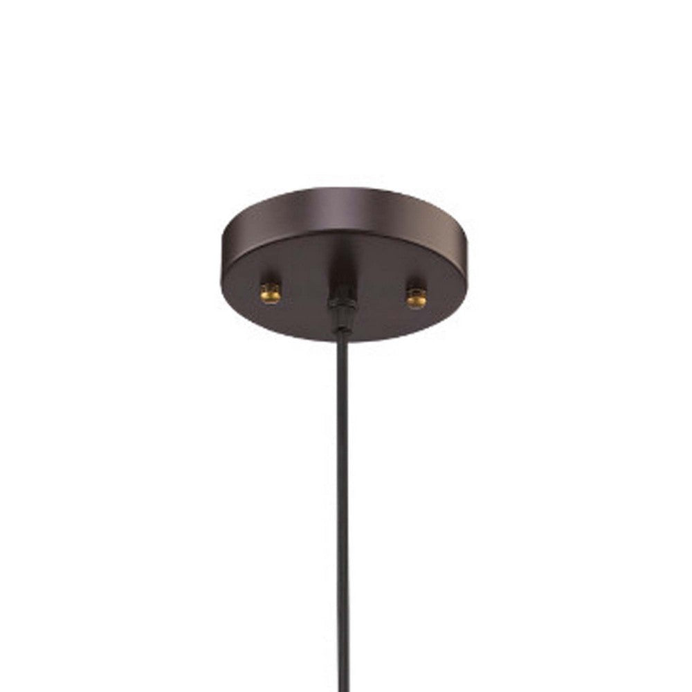 7 Inch Glass Shade Metal Pendant Light with Edison Bulb Bronze CHL-CH58013CL07-DP1