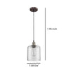 7 Inch Glass Shade Metal Pendant Light with Edison Bulb Bronze CHL-CH58013CL07-DP1