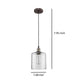 7 Inch Glass Shade Metal Pendant Light with Edison Bulb Bronze CHL-CH58013CL07-DP1