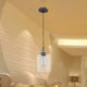 7 Inch Glass Shade Metal Pendant Light with Edison Bulb, Bronze