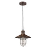 IRONCLAD Industrial-style 1 Light Rubbed Bronze Ceiling Mini Pendant 11" Shade