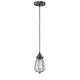 60 Watt Bulb Cage Metal Frame Pendant Light, Bronze