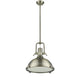 IRONCLAD Industrial-style 1 Light Antique Brass Ceiling Mini Pendant 18" Shade