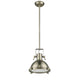 IRONCLAD Industrial-style 1 Light Antique Brass Ceiling Mini Pendant 13" Shade