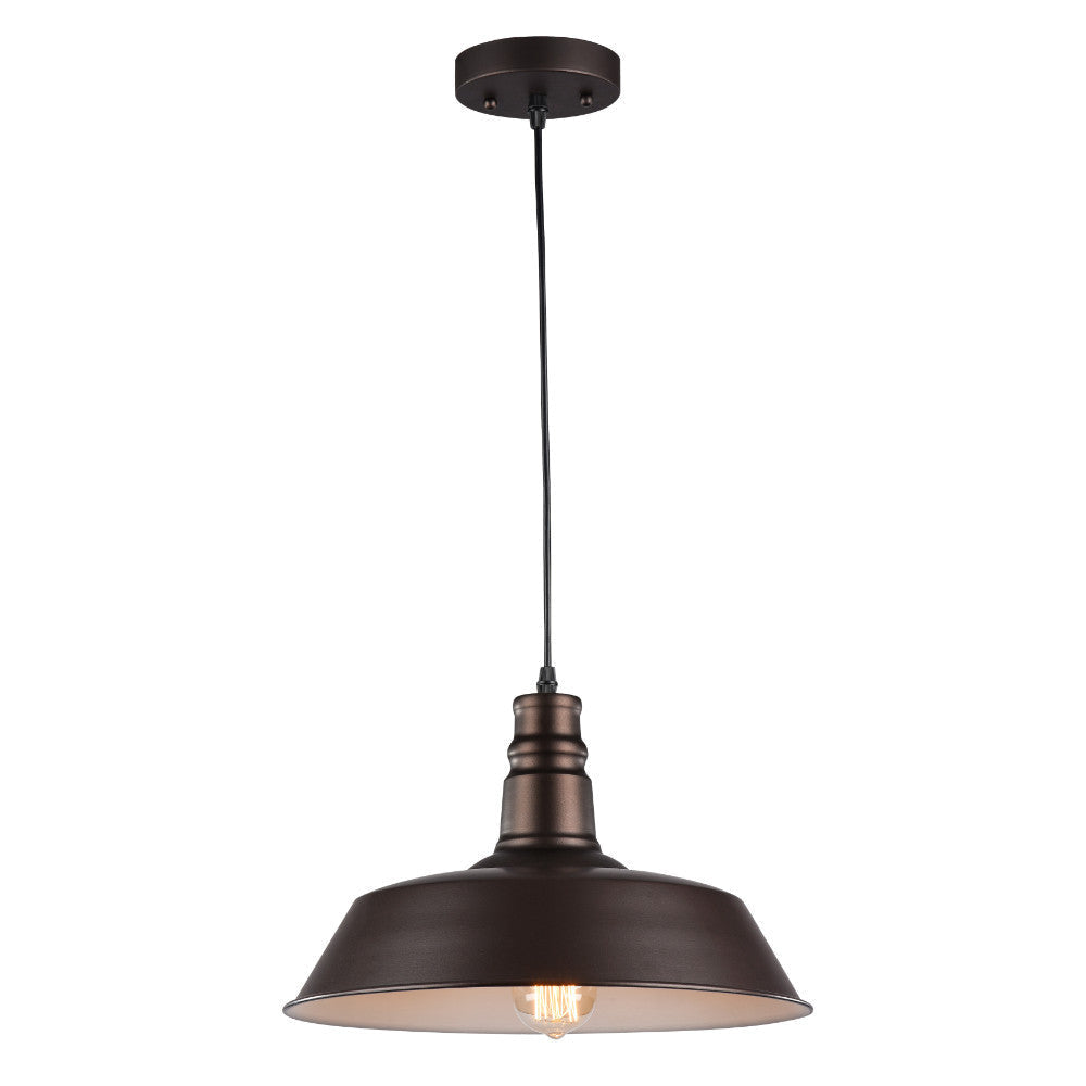 Industrial Style Metal Body Ceiling Pendant Lamp with One Light, Bronze