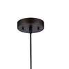 60 Watt Pendant Light with Metal Body and Glass Shade Bronze and Clear CHL-CH58040RB08-DP1