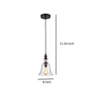 60 Watt Pendant Light with Metal Body and Glass Shade Bronze and Clear CHL-CH58040RB08-DP1
