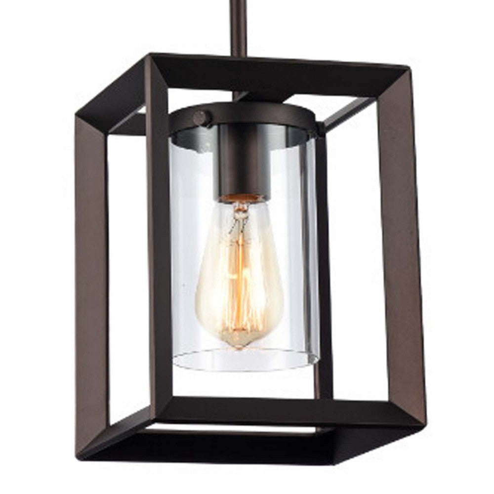 IRONCLAD Industrial-style 1 Light Rubbed Bronze Ceiling Mini Pendant 7’’ Shade CHL-CH58056RB07-DP1