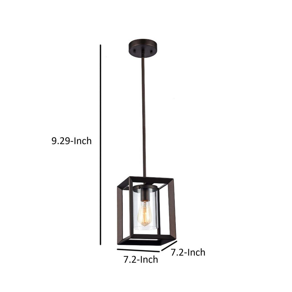IRONCLAD Industrial-style 1 Light Rubbed Bronze Ceiling Mini Pendant 7’’ Shade CHL-CH58056RB07-DP1