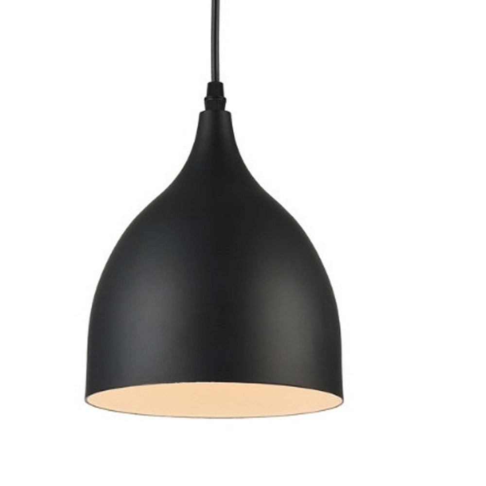 Industrial Style Metal Body Ceiling Pendant with One Light Black CHL-CH58070BK07-DP1
