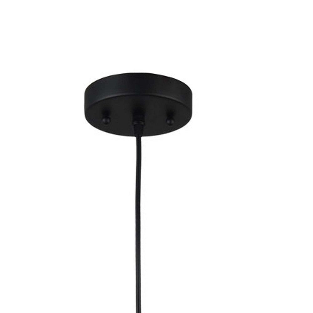 Industrial Style Metal Body Ceiling Pendant with One Light Black CHL-CH58070BK07-DP1