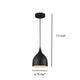Industrial Style Metal Body Ceiling Pendant with One Light Black CHL-CH58070BK07-DP1