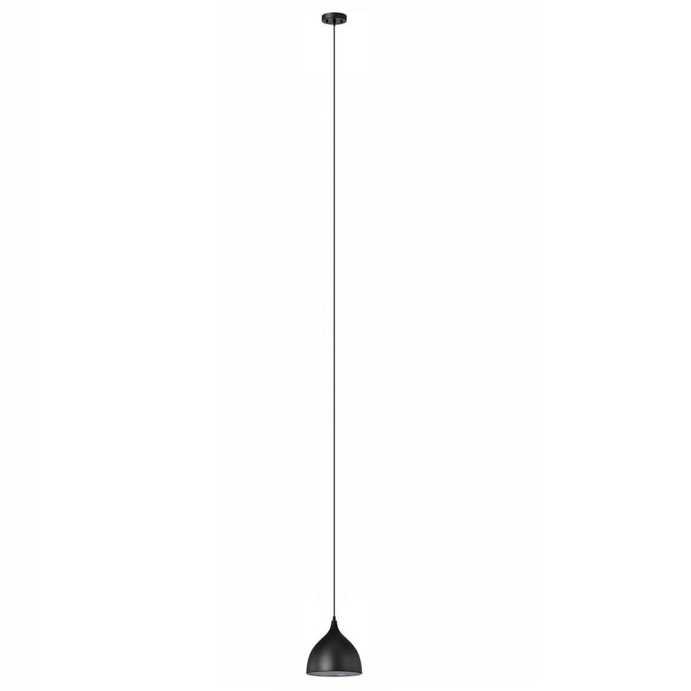 Chloe Lighting Walter Industrial 1 Light Textured Black Mini Pendant Ceiling Fixture 10’’ Wide CHL-CH58070BK10-DP1