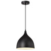 Chloe Lighting Walter Industrial 1 Light Textured Black Mini Pendant Ceiling Fixture 10" Wide